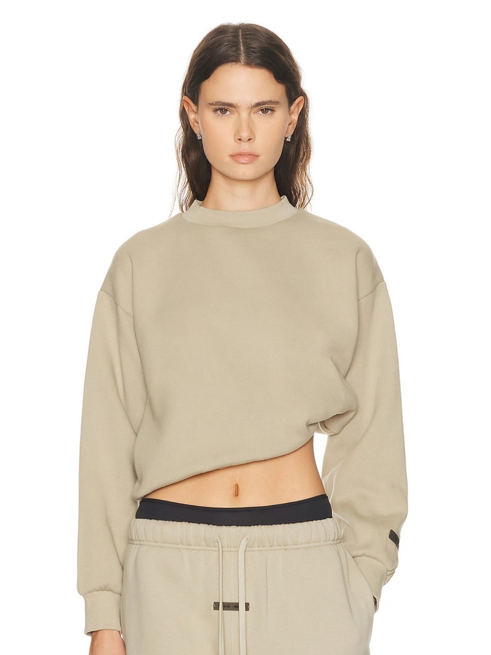 Fear of God Essential Unisex Oversized Crewneck Sweater in Taupe